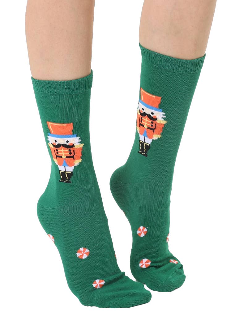 Green 3D package Nutcracker Socks