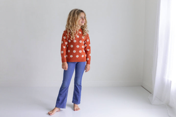 Rust Polka Dot Sweater