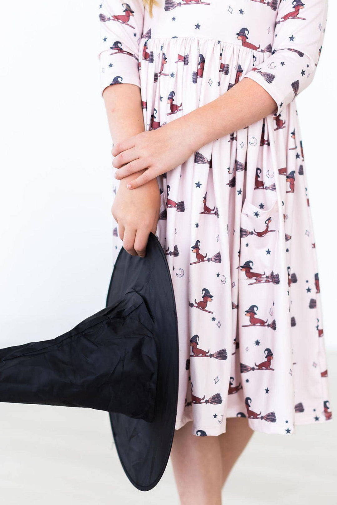 3/4 Sleeve Pocket Twirl Dress