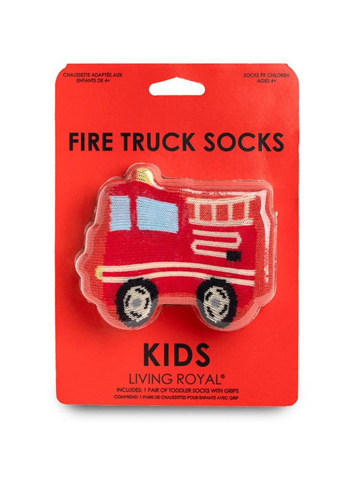 3D Packaged Fire Truck Socks