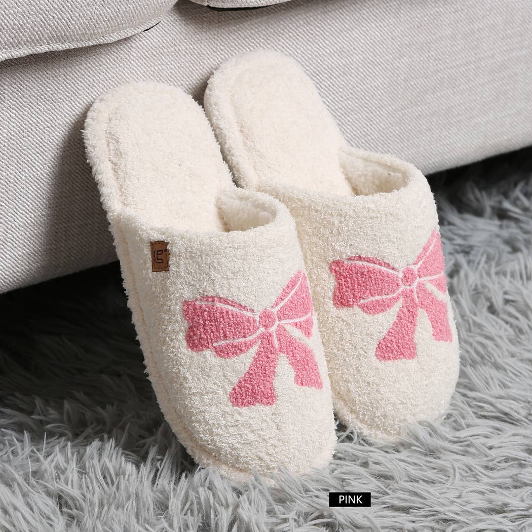 Ribbon Bow Slippers