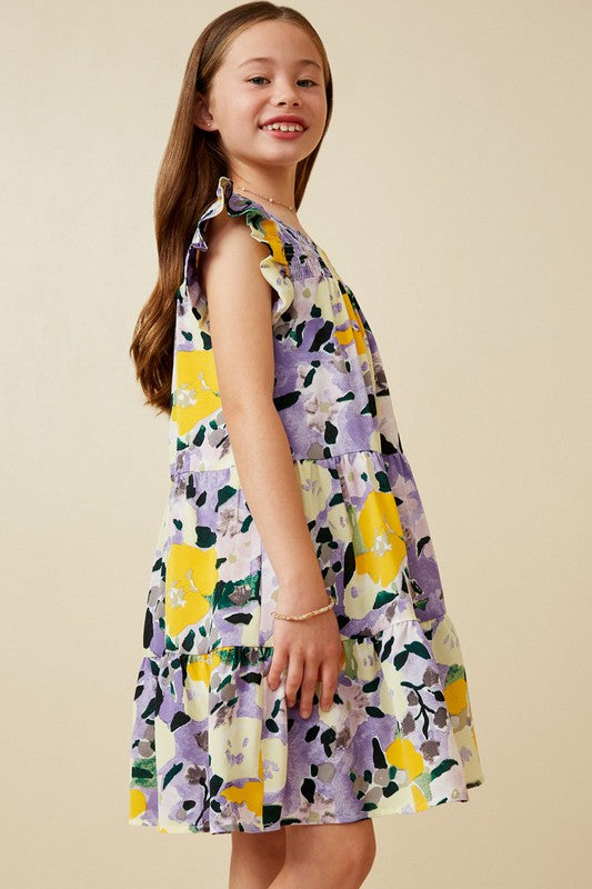 Floral Smocked Ruffle Tank Dress