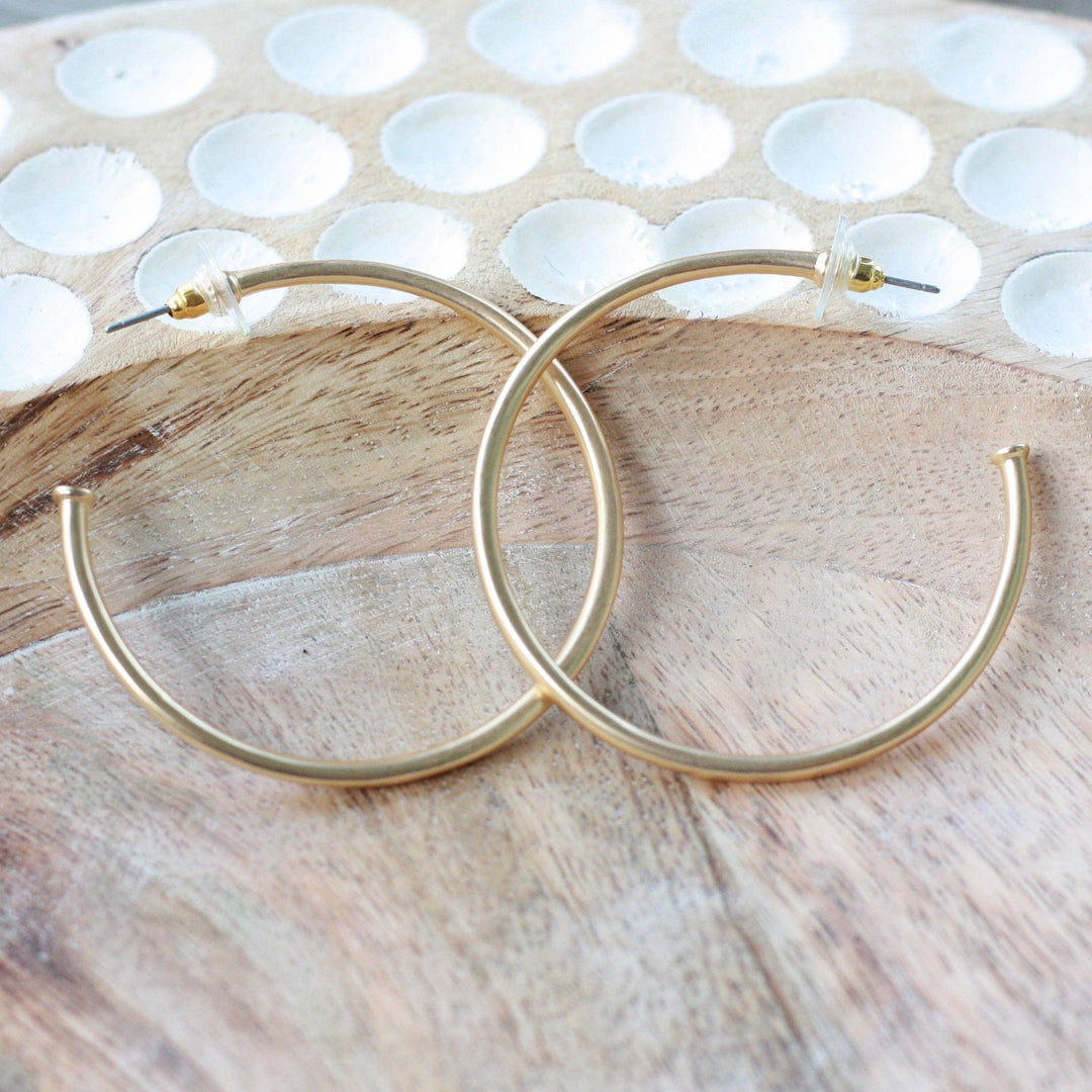 Medium Skinny Everyday Gold Hoops