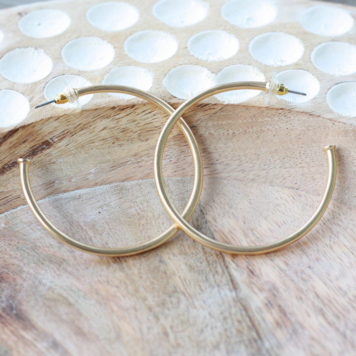 Medium Skinny Everyday Gold Hoops