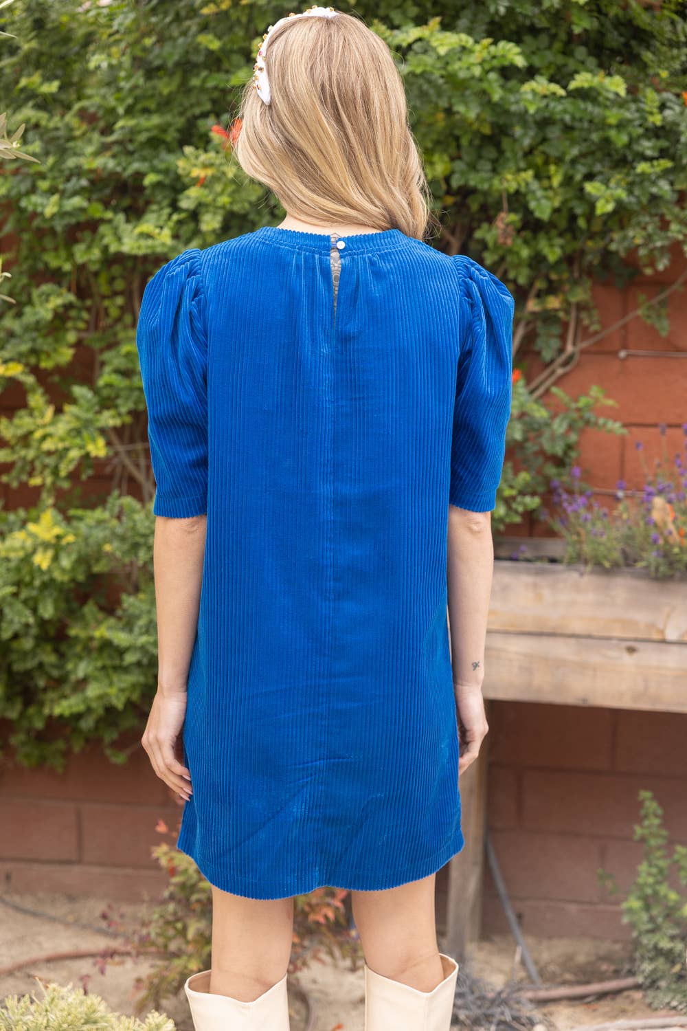 Royal Blue Corduroy Dress