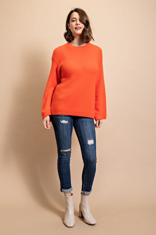 Orange Angora Sweater