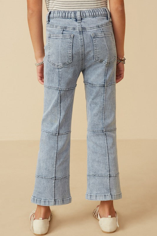 Paneled Denim Jeans