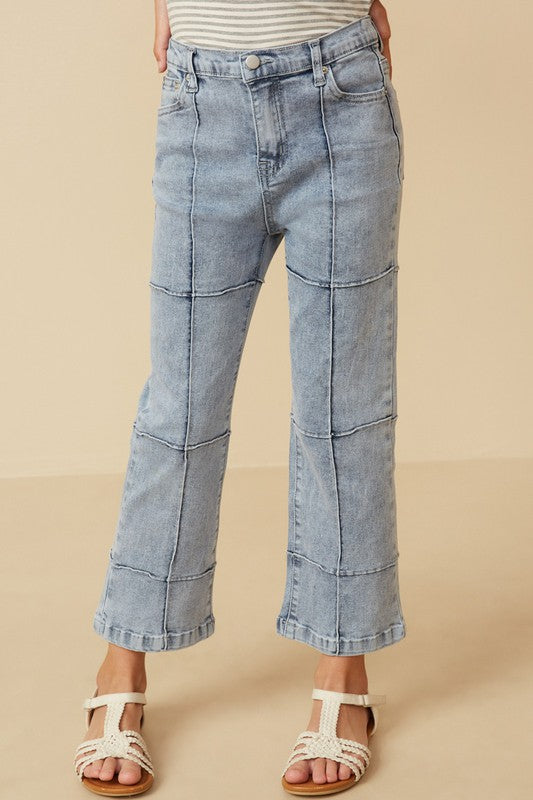 Paneled Denim Jeans