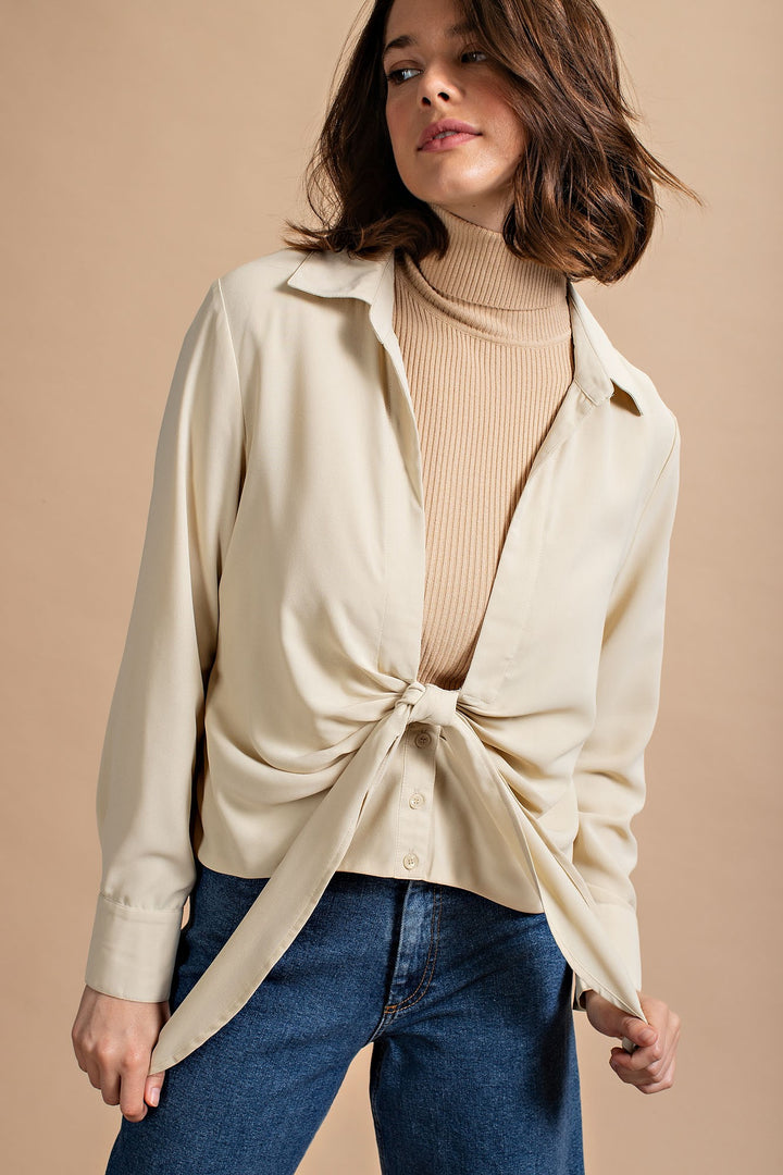 Tie Front Button Down