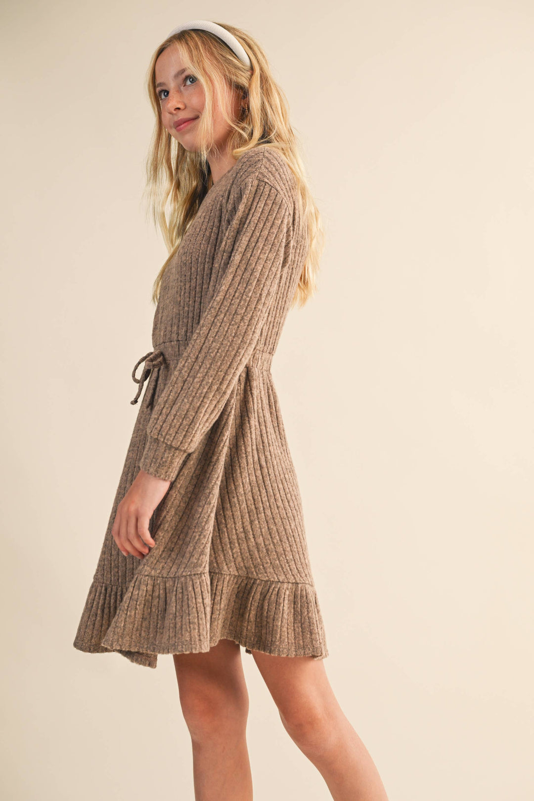 GIRLS HACCI LONG SLEEVE DRESS
