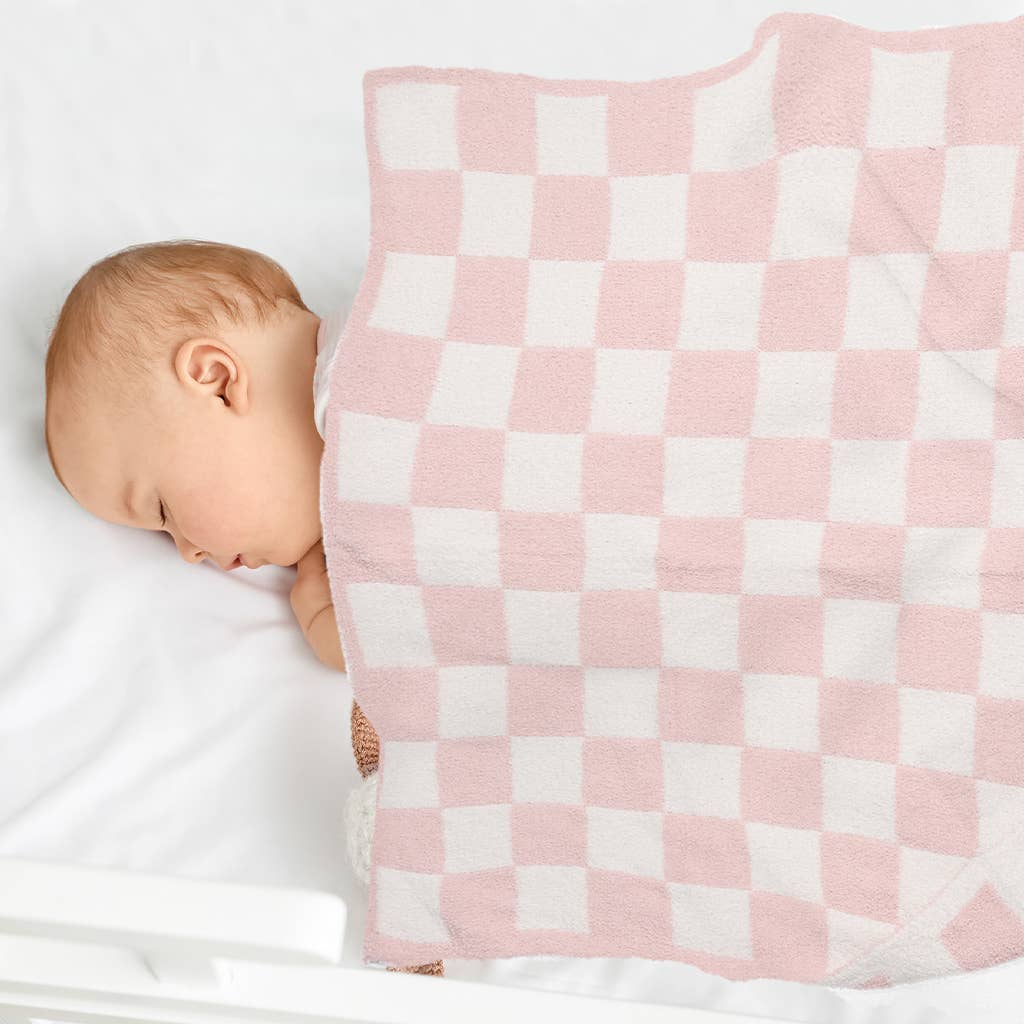 Kids Checkered Pattern Blanket