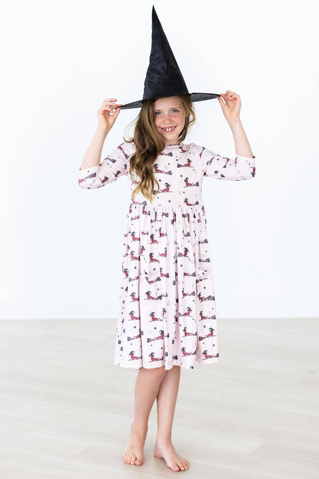 3/4 Sleeve Pocket Twirl Dress