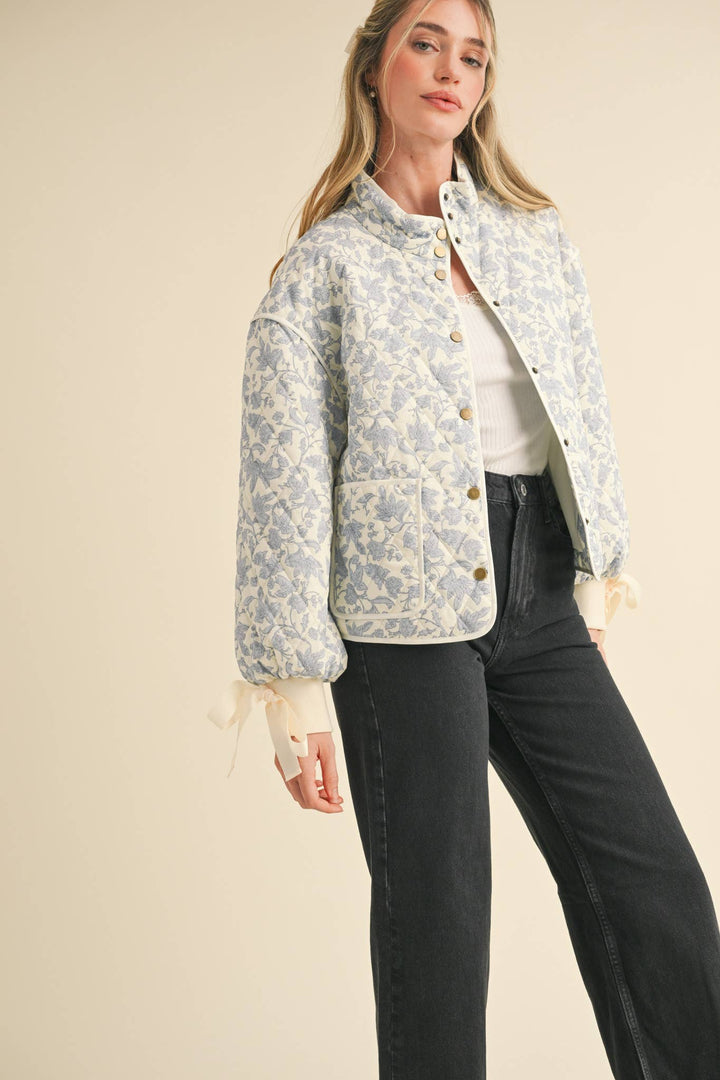 FLORAL QUILTED JACKET