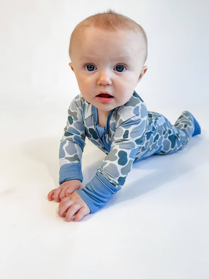 Watercolor Camo Zip PJs