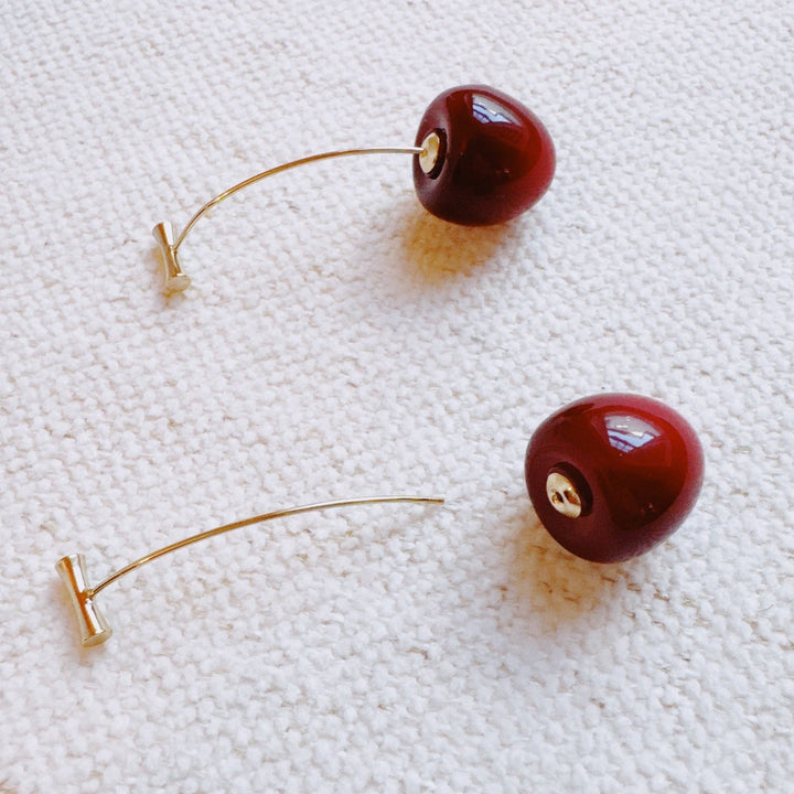 Cherry Drop Earrings