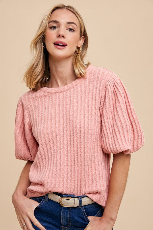 Textured Knit Top