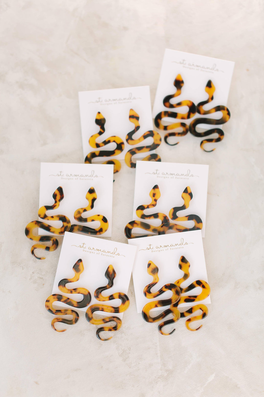 Tortoise Snake Earrings