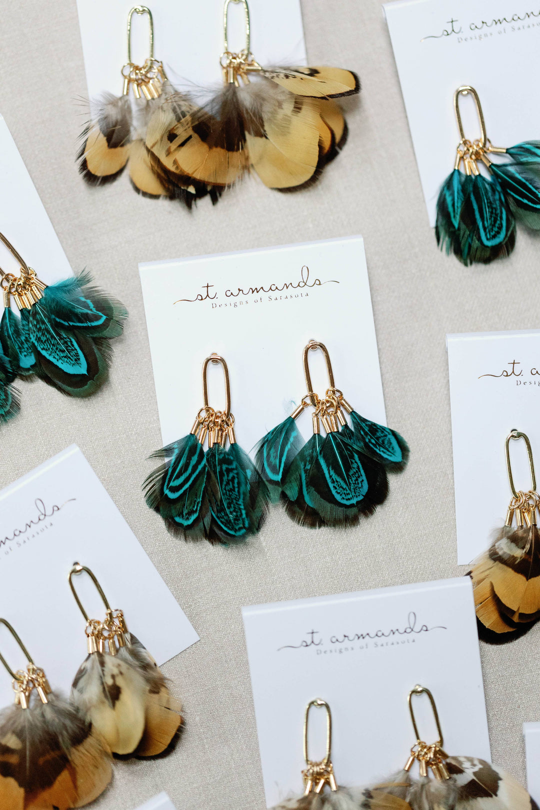 Peacock Feather Earrings