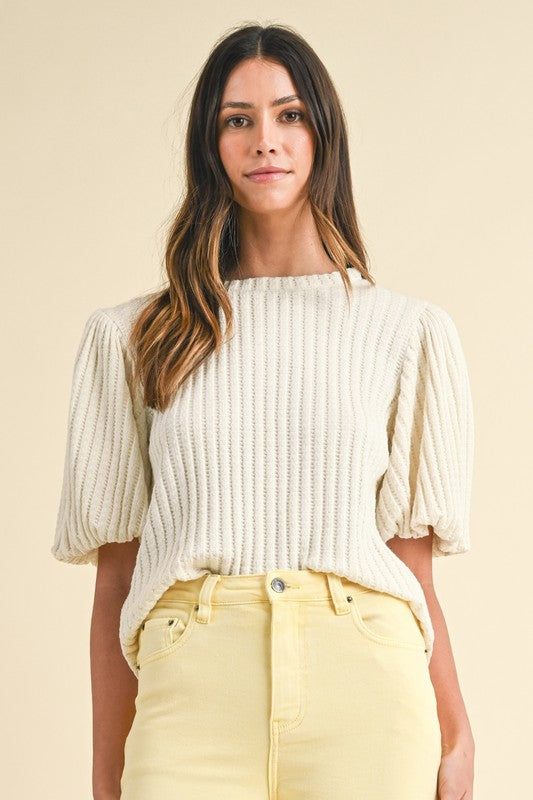 Textured Knit Top