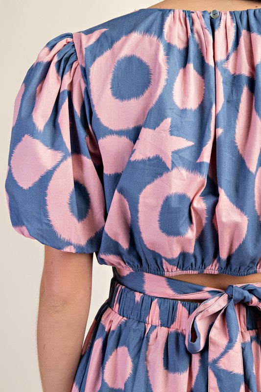 Puff Sleeve Crop Top