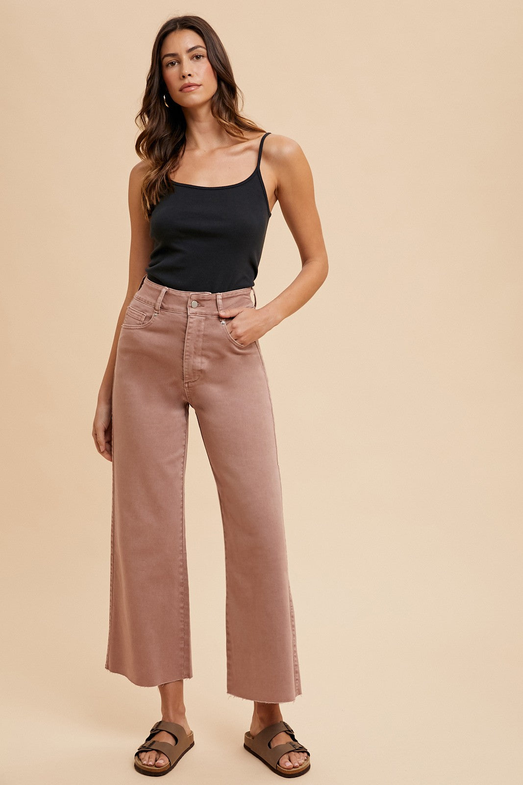 Dried Rose Wide Leg Pants