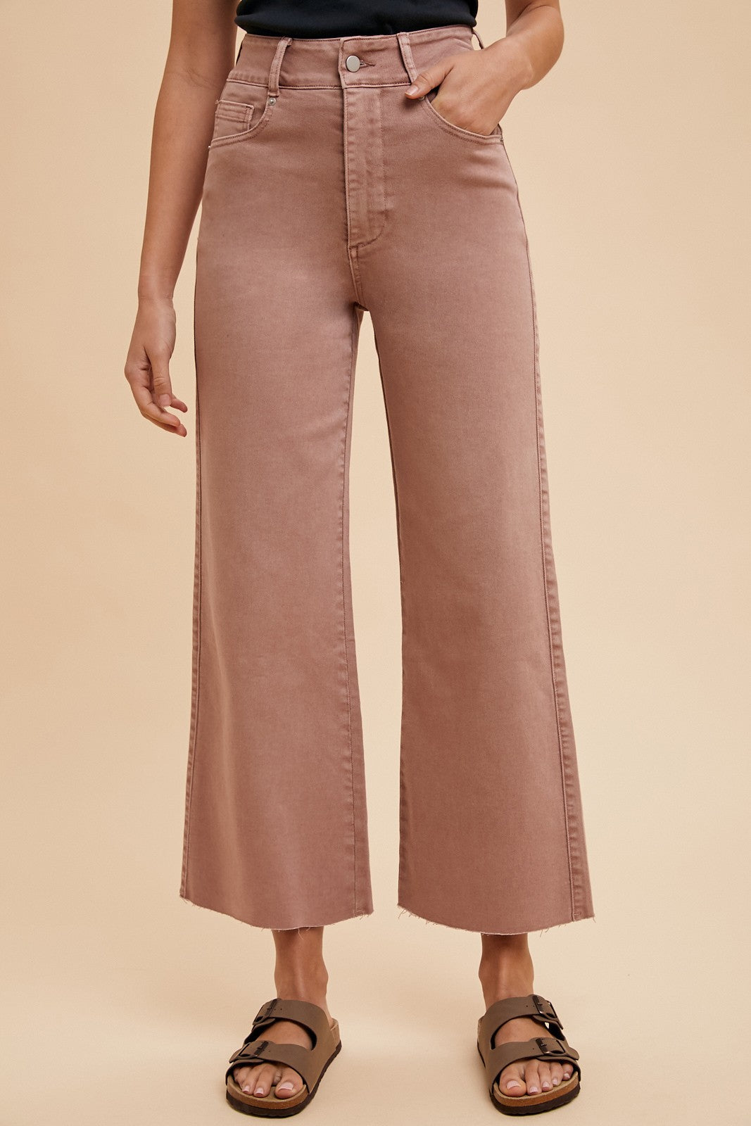 Dried Rose Wide Leg Pants