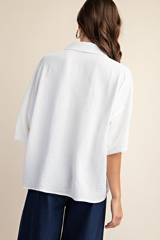 Pull on V-neck Top