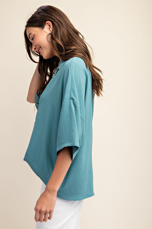 Pull on V-neck Top