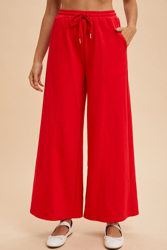 Wide Leg Lounge Pants w/ Bows