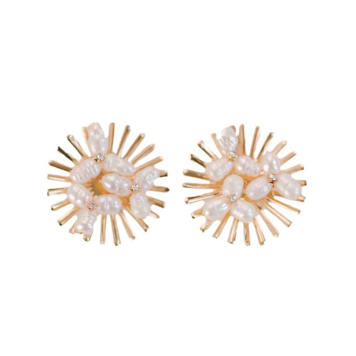 Sunburst Pearl Earrings