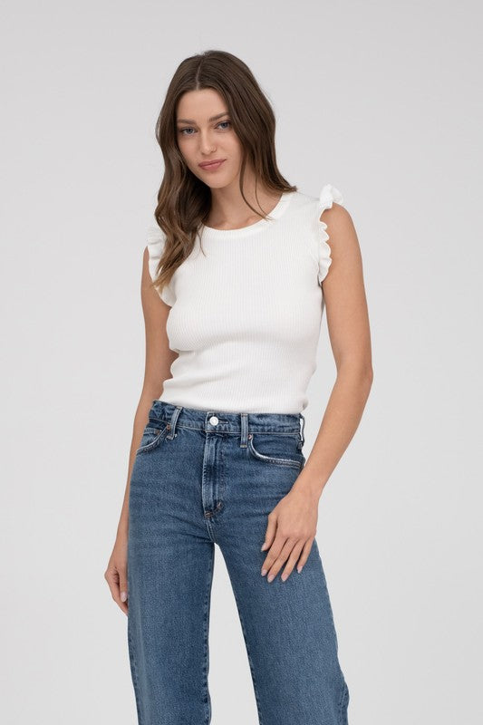 Round Neck Short Sleeve Knit Bodysuit