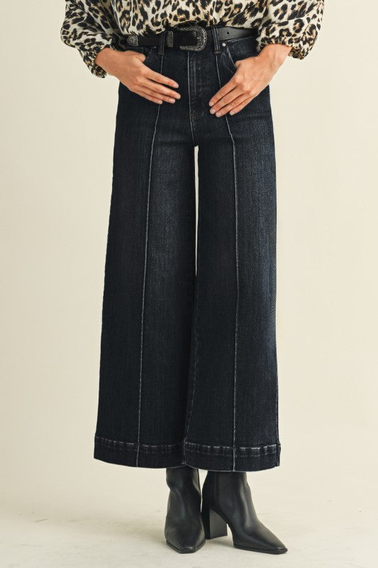 Stretch High Rise Pintuck Jean