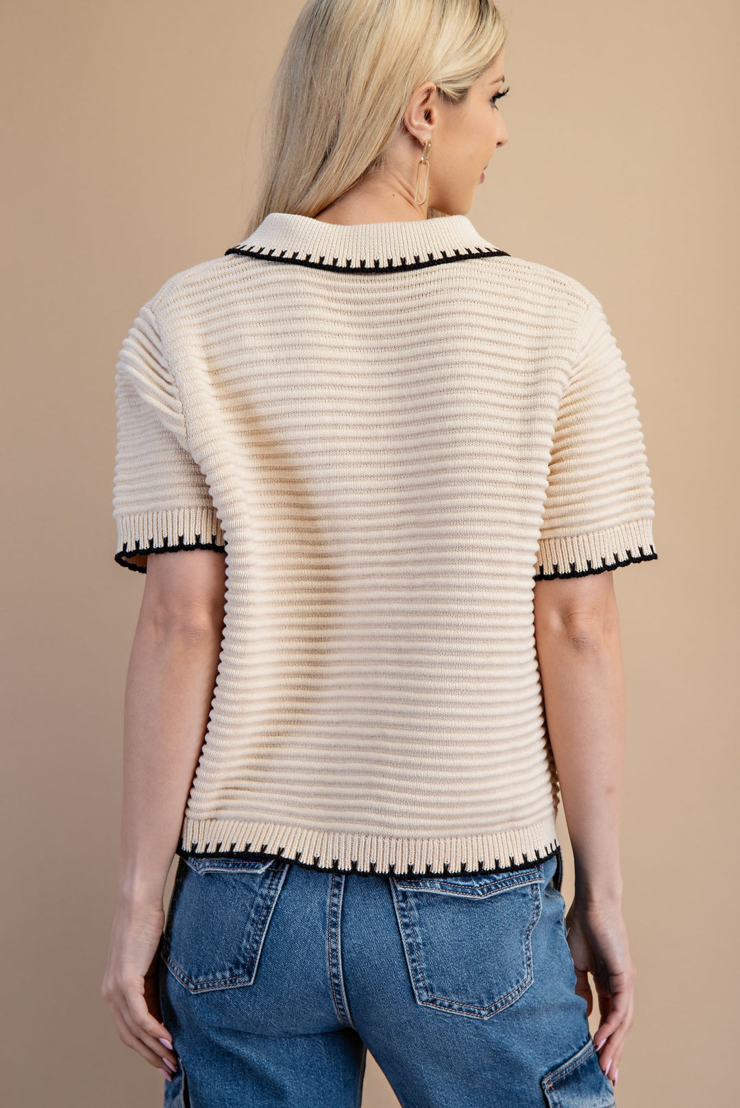 Short Sleeve Button Up Cardigan