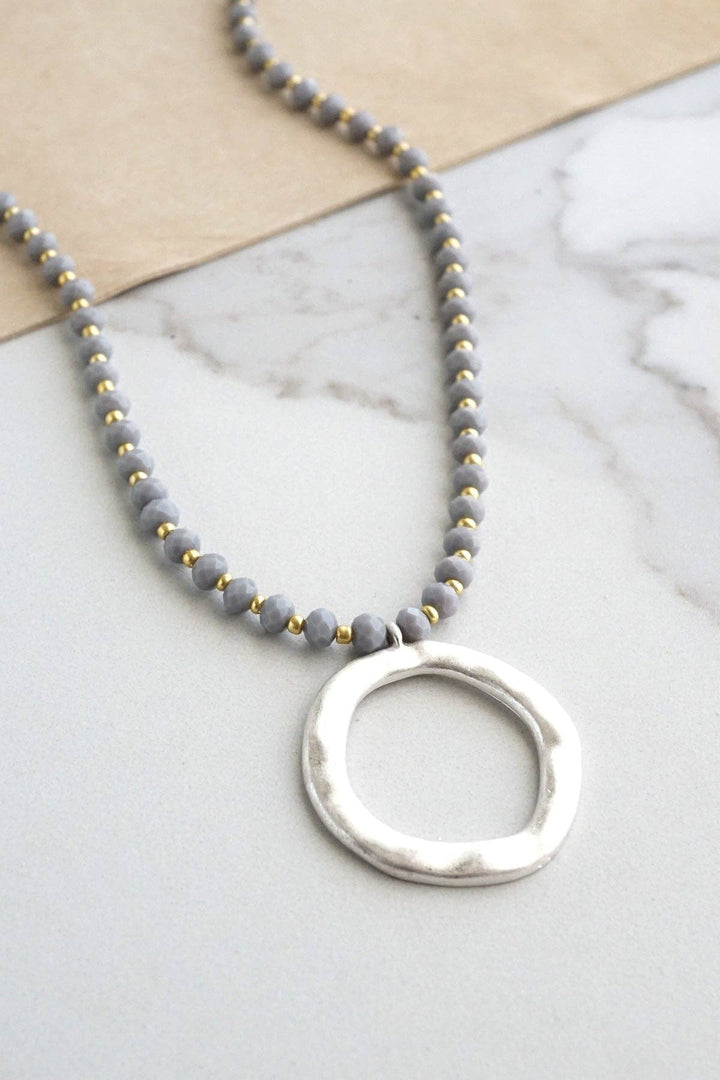 Silver Circle Pendant Necklace