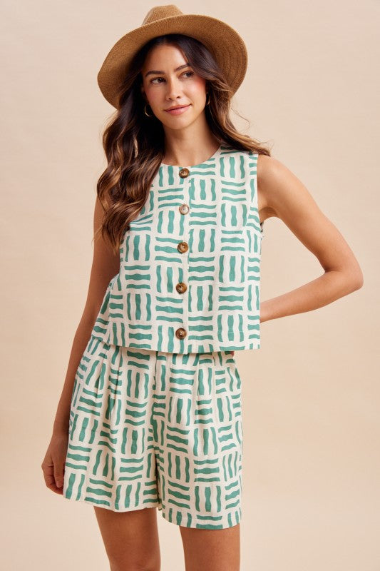 Vest & Bermuda Shorts Set