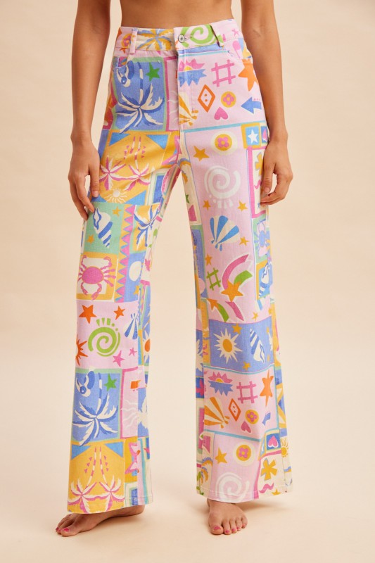 Summer Patchwork Pants