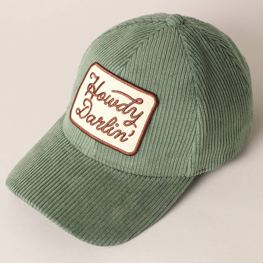 Howdy Darlin'  Corduroy Cap