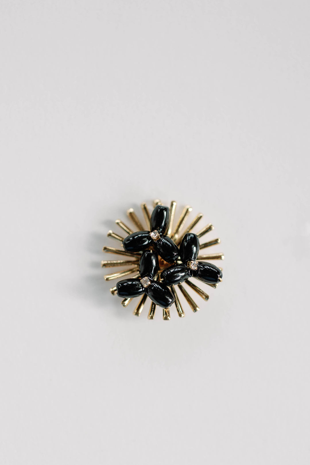 Black Sunburst Earrings