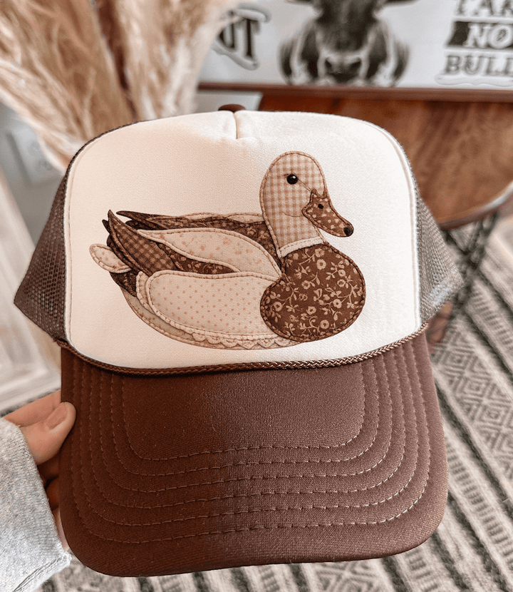 Faux Patchwork Duck Trucker Hat