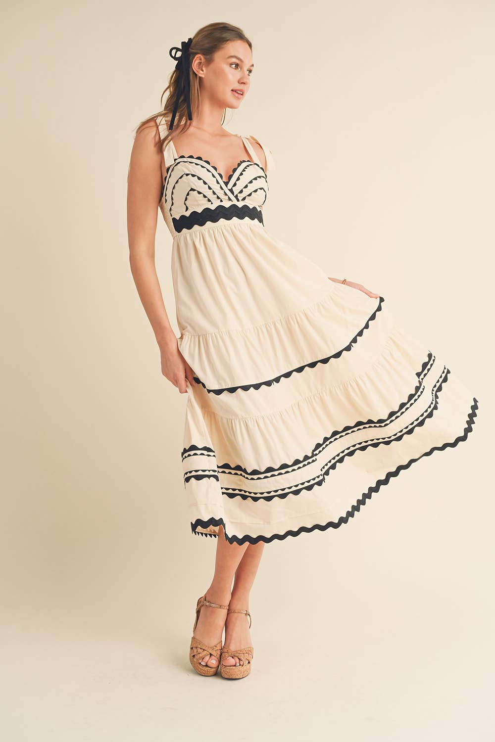 TIERED RIC RAC DRESS