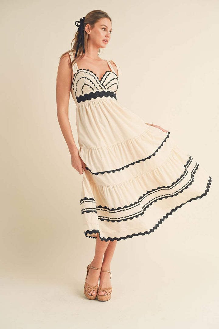 TIERED RIC RAC DRESS