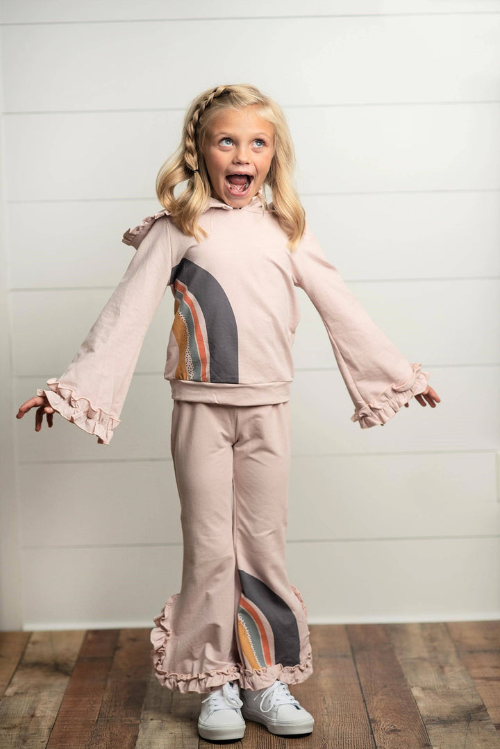 Girl's Ruffle Hooded Set