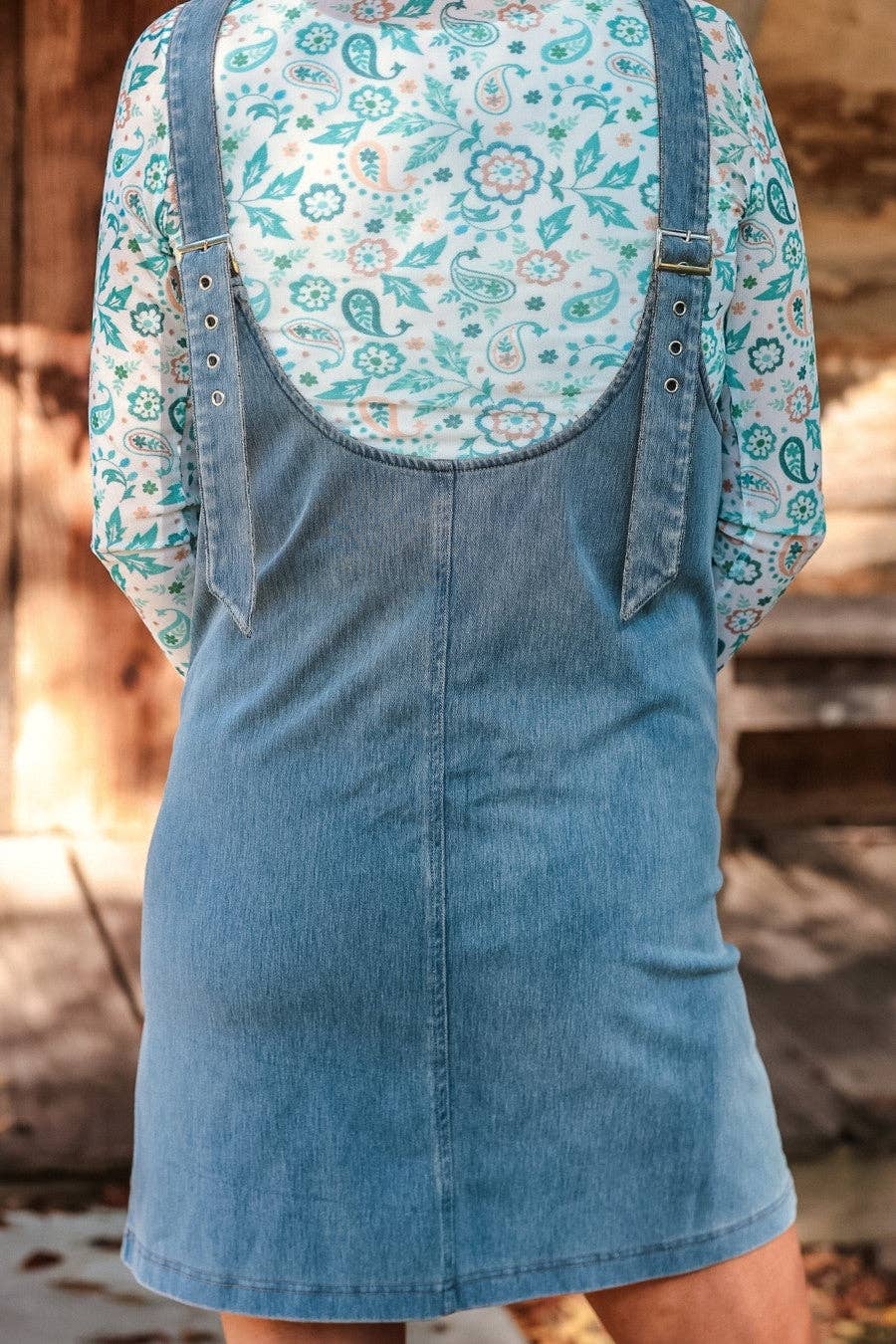 Meadow Refined Denim Jumper Dress