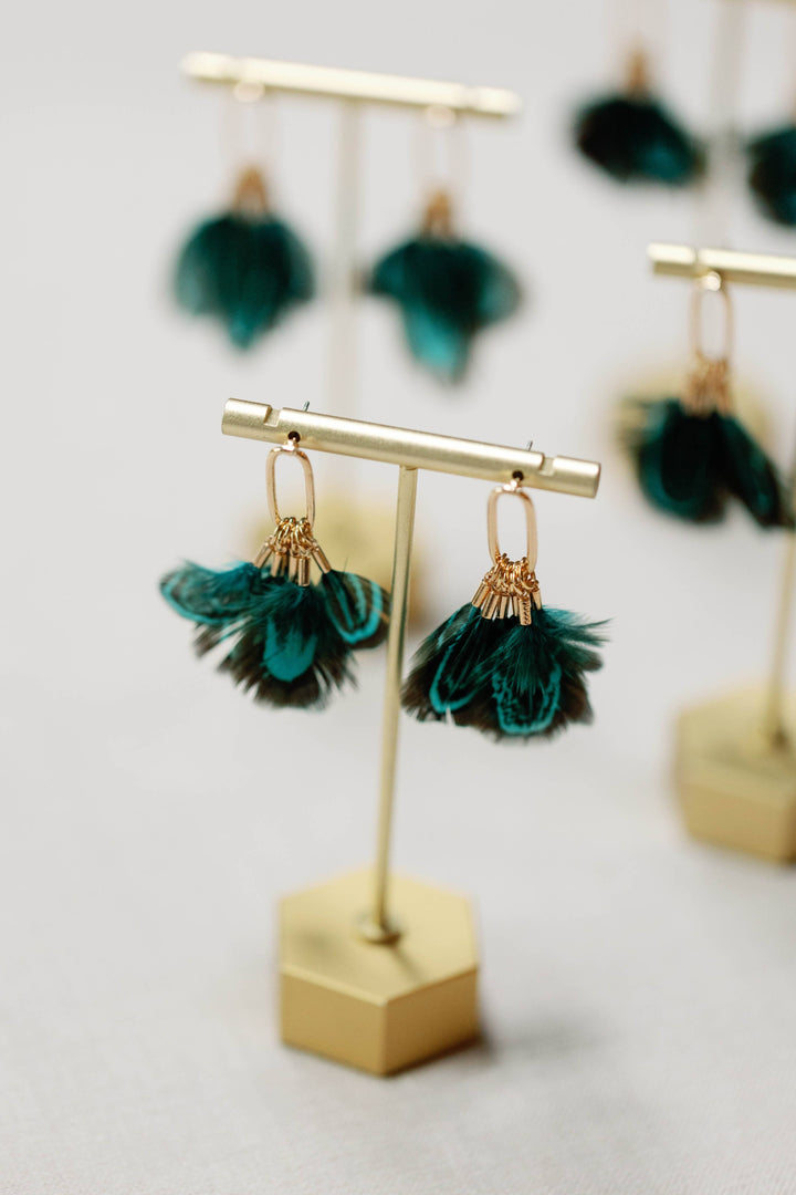 Peacock Feather Earrings