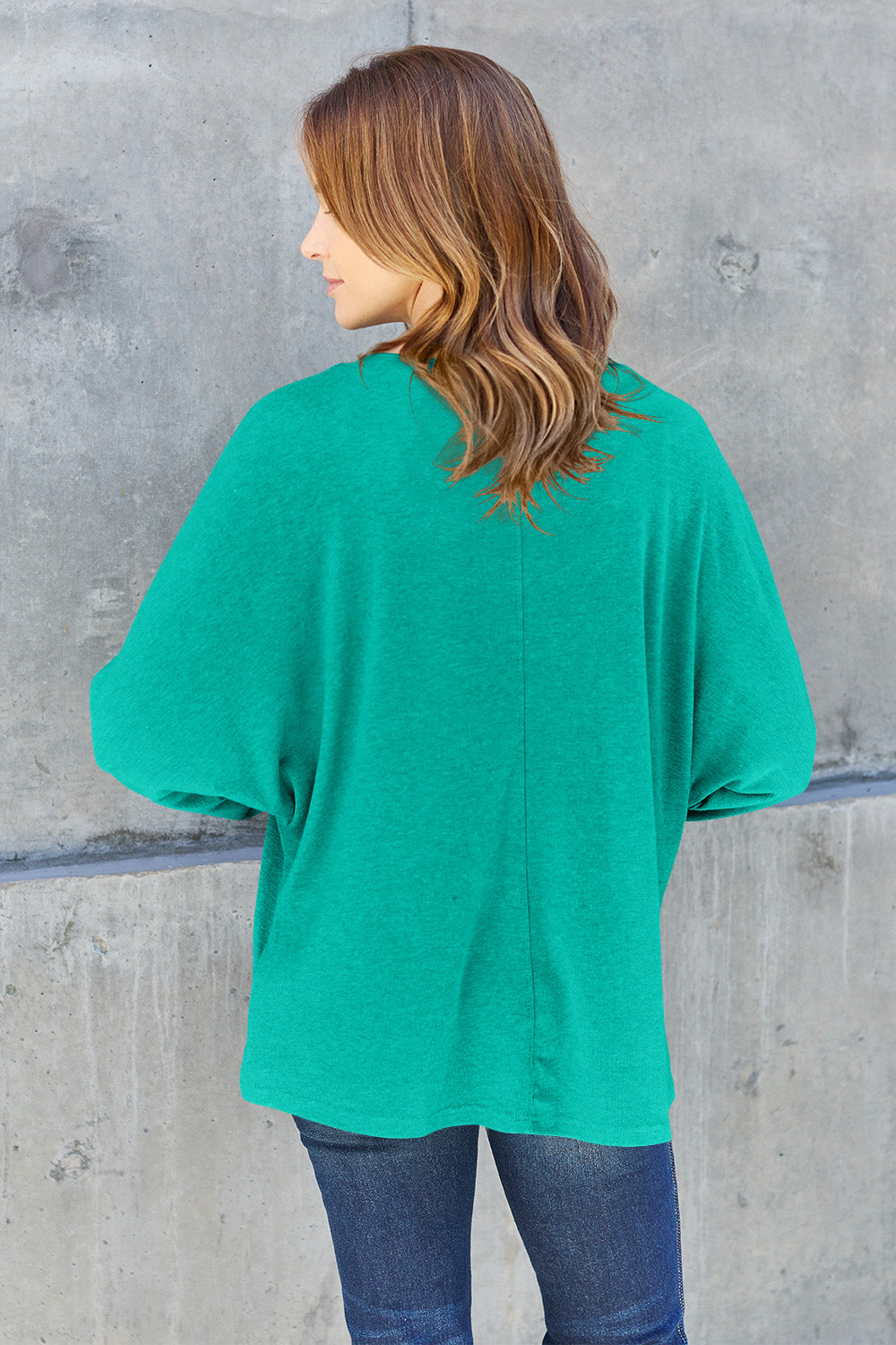 Double Take Full Size Round Neck Long Sleeve T-Shirt (Online Only)