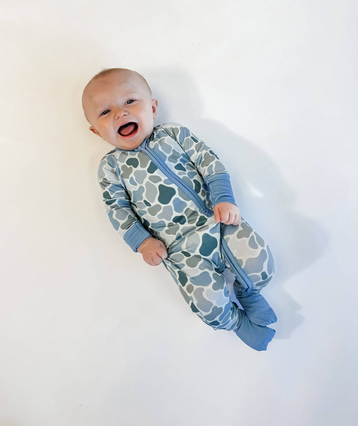 Watercolor Camo Zip PJs