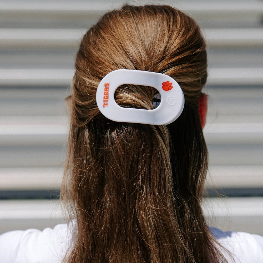Flat Round Hair Clip | Medium | Go Tigers!