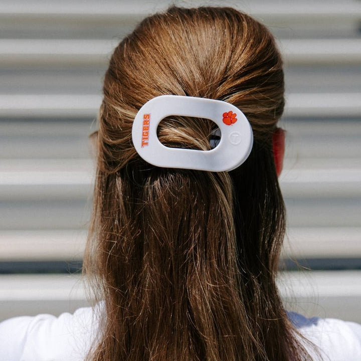 Flat Round Hair Clip | Medium | Go Tigers!