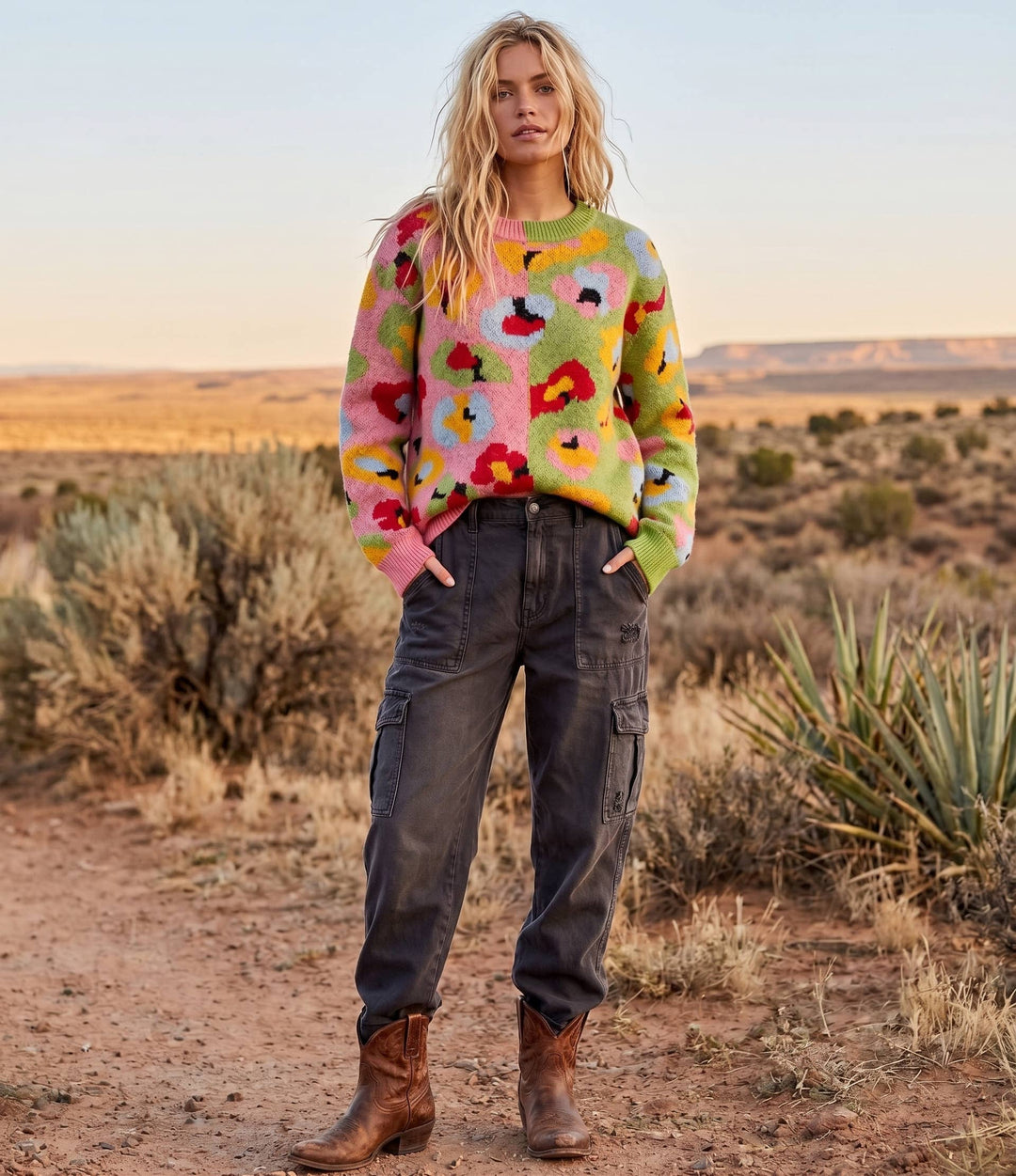 Retro Flower Sweater