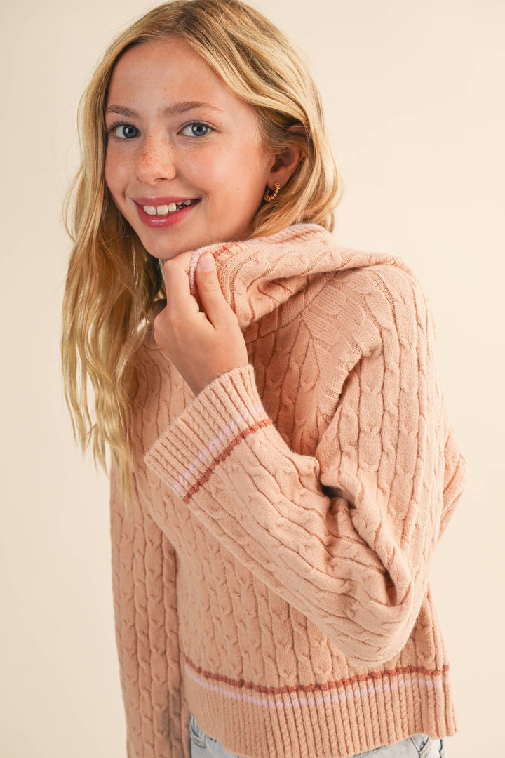 GIRLS HOODED SWEATER